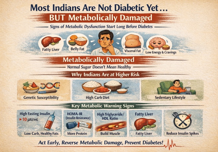 Most Indians Are Not Diabetic Yet, …BUT Metabolically Damaged.